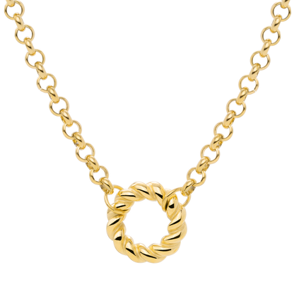 Twisted Donut Necklace Gold