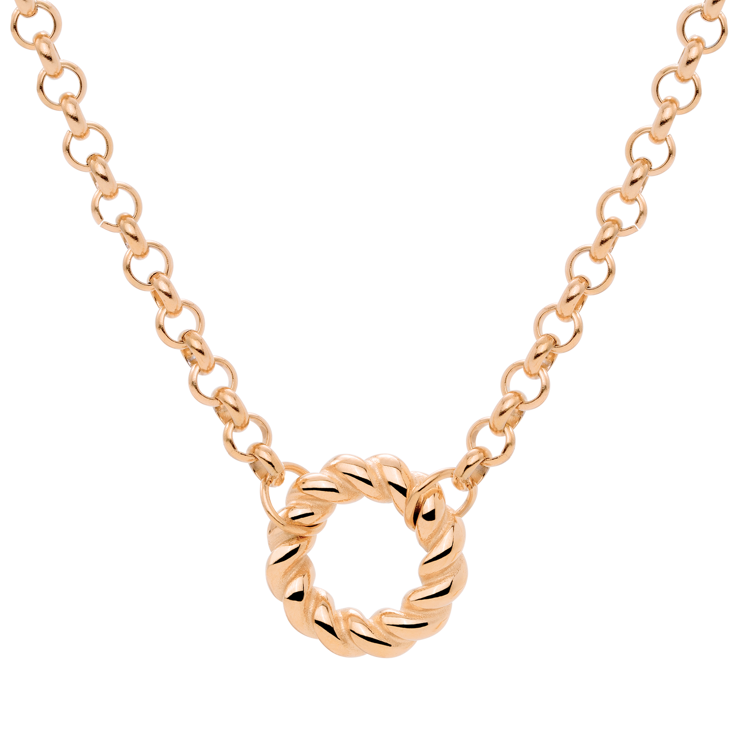 Twisted Donut Necklace Roségold