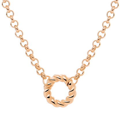 Twisted Donut Necklace Roségold