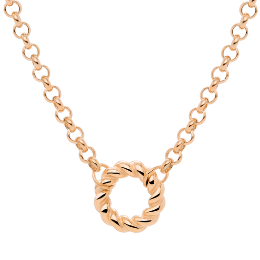 Twisted Donut Necklace Roségold