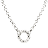 Twisted Donut Necklace Silber