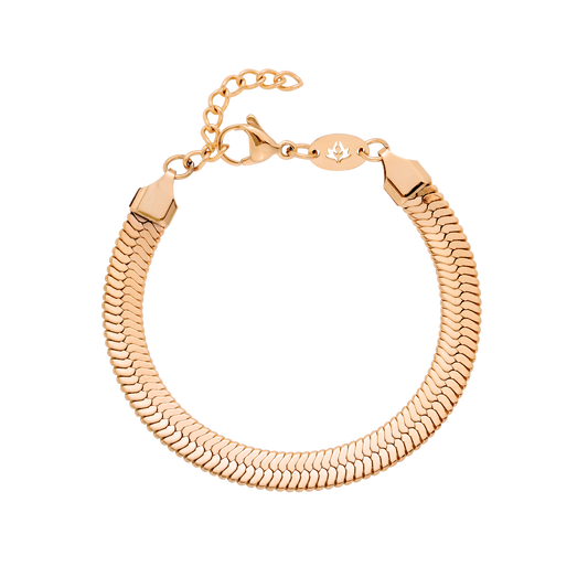 Bold Herringbone Bracelet Roségold