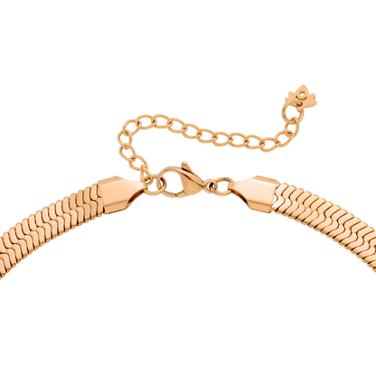Bold Herringbone Necklace Roségold