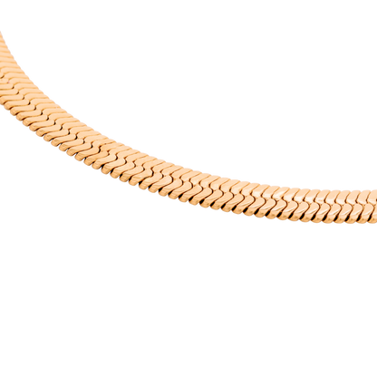 Bold Herringbone Necklace Roségold