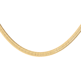 Bold Herringbone Necklace Gold