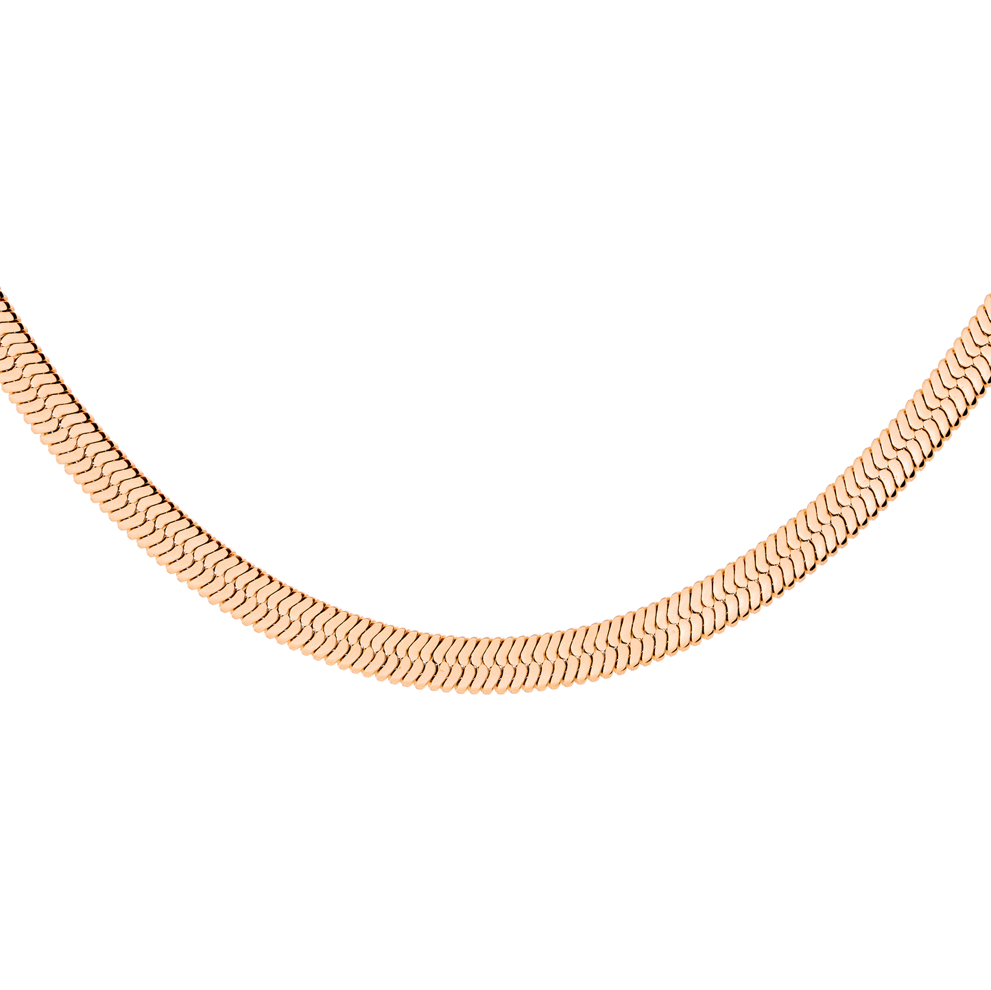 Bold Herringbone Necklace Roségold