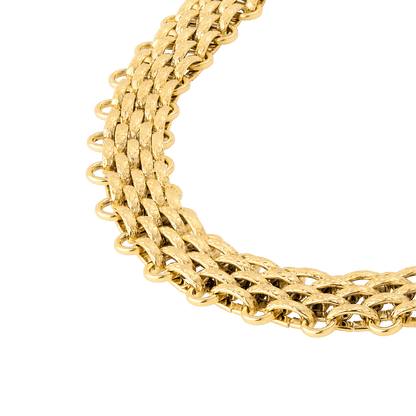 Bold Mesh Necklace Gold