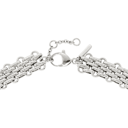 Bold Mesh Necklace Silber