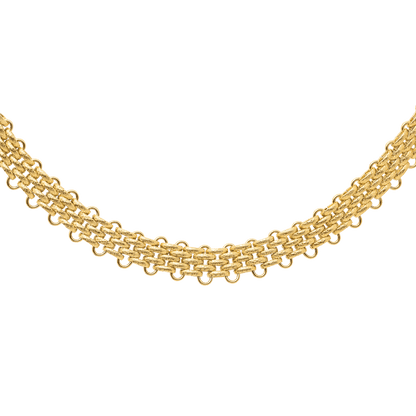 Bold Mesh Necklace Gold