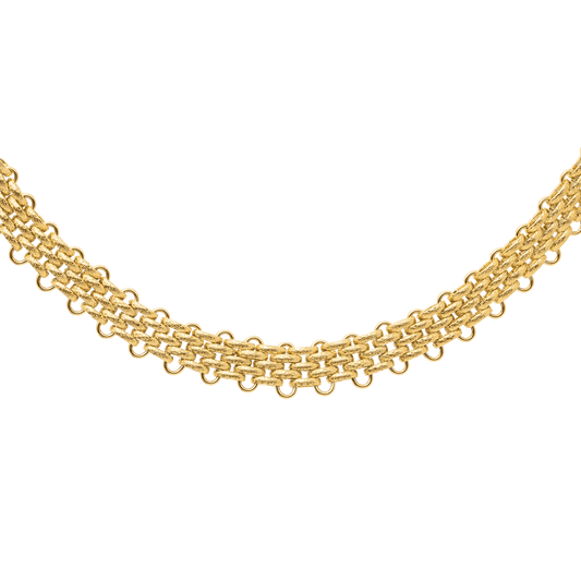 Bold Mesh Necklace Gold