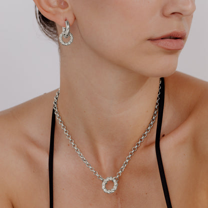 Twisted Donut Bundle Silber