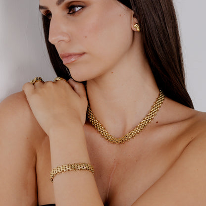 Bold Mesh Bundle Gold