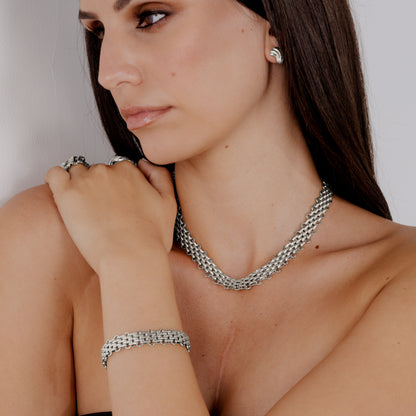 Bold Mesh Bundle Silber