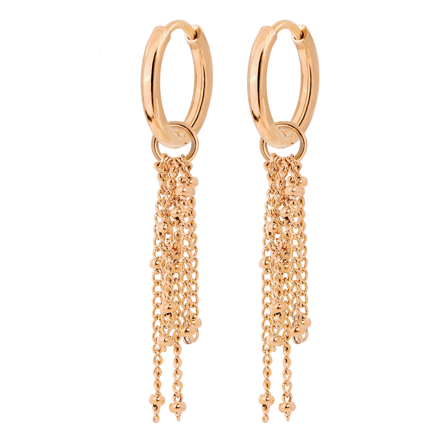 Chain Overload Hoop Set Small Roségold