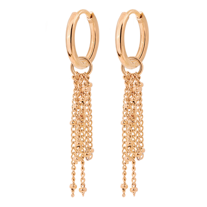 Chain Overload Hoop Set Small Roségold