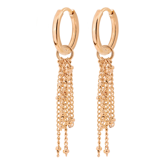 Chain Overload Hoop Set Small Roségold