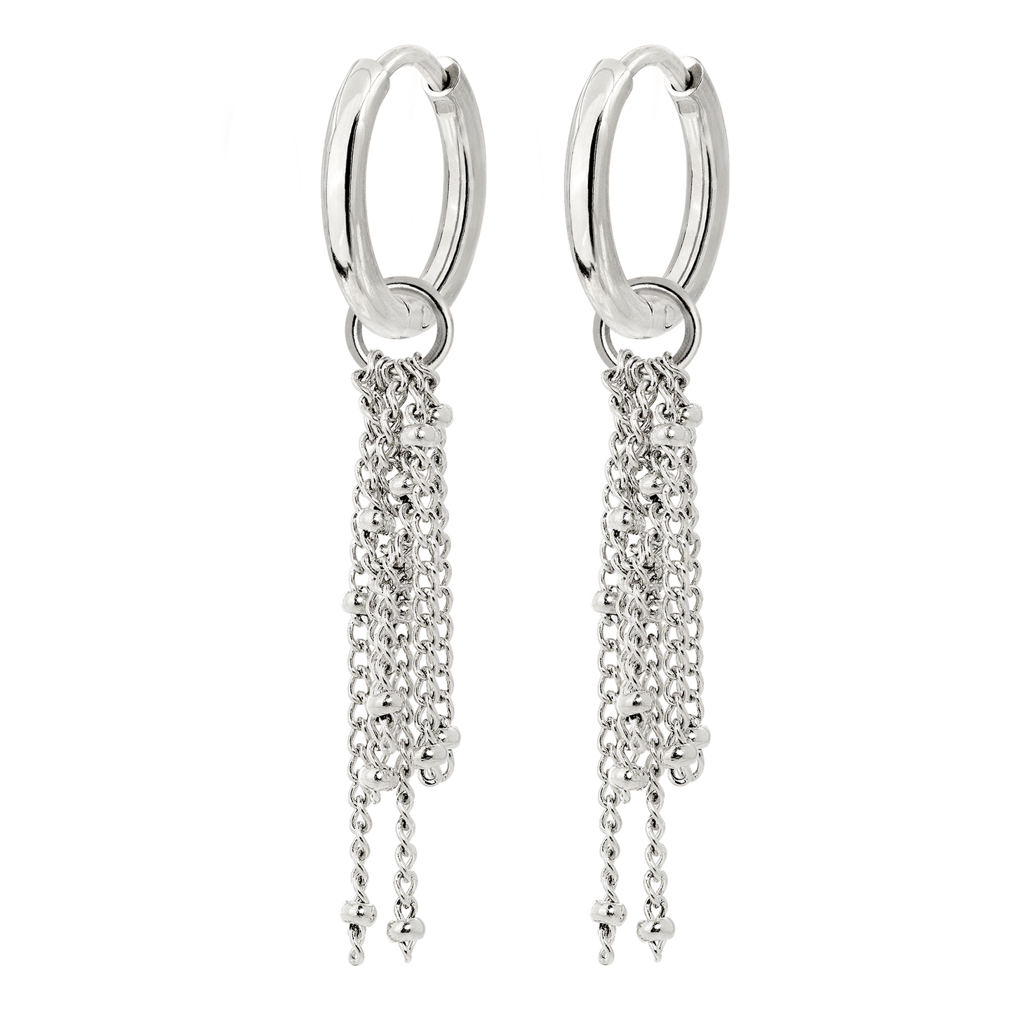 Chain Overload Hoop Set Small Silber