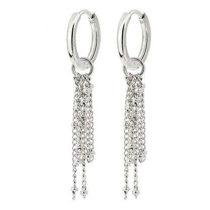 Chain Overload Hoop Set Small Silber