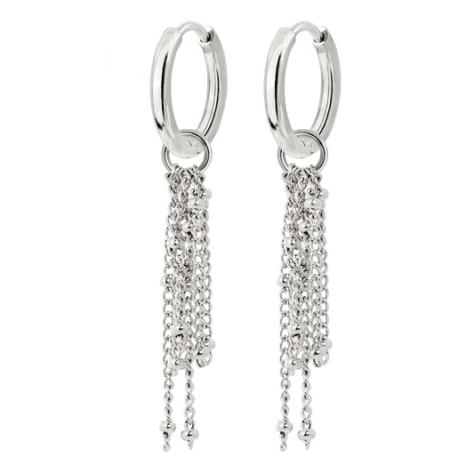 Chain Overload Hoop Set Small Silber