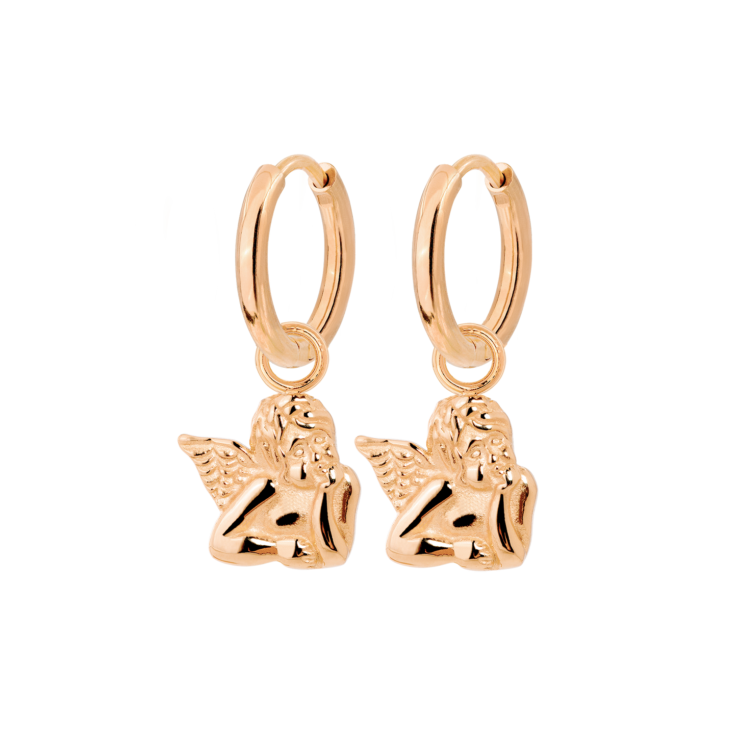 Cherub Hoop Set Small Roségold