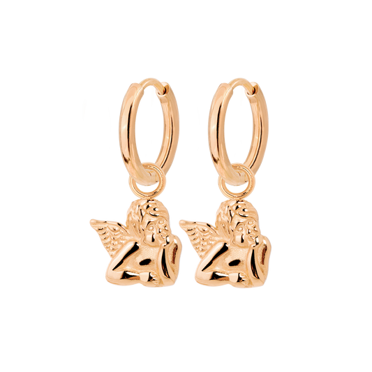 Cherub Hoop Set Small Roségold