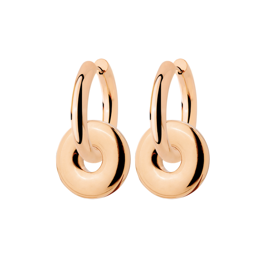 Chunky Sleek Donut Hoop Set Medium Roségold