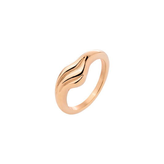Curvy Wave Ring Roségold