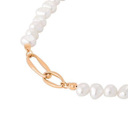 Fluidity Pearl Necklace Roségold