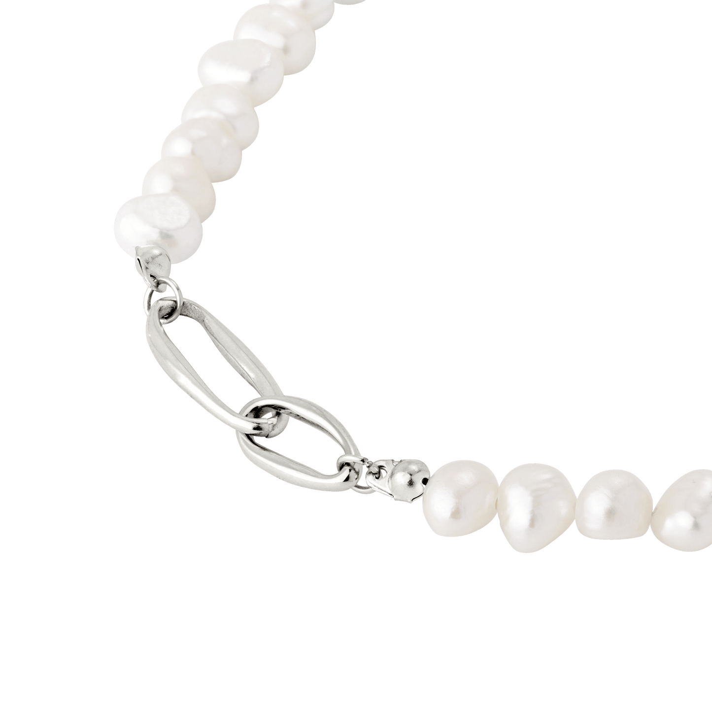 Fluidity Pearl Necklace Silber