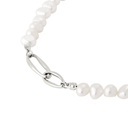 Fluidity Pearl Necklace Silber