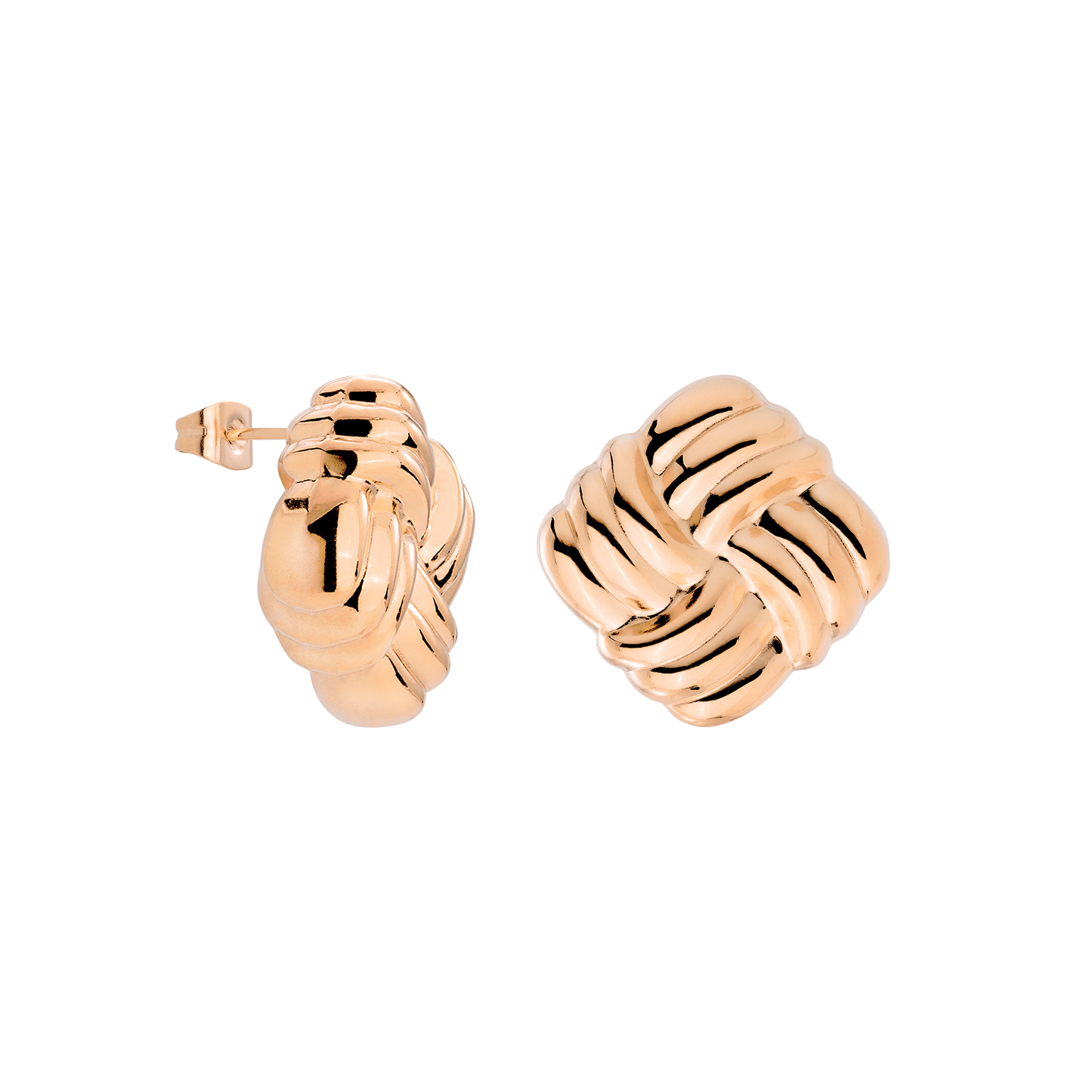 Granny Button Studs Large Roségold