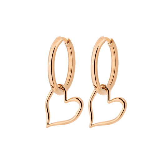 Melting Heart Hoop Set Medium Roségold