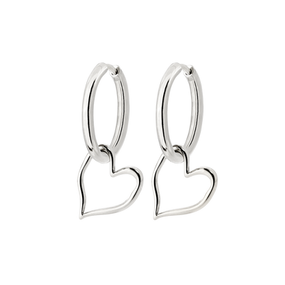 Melting Heart Hoop Set Medium Silber