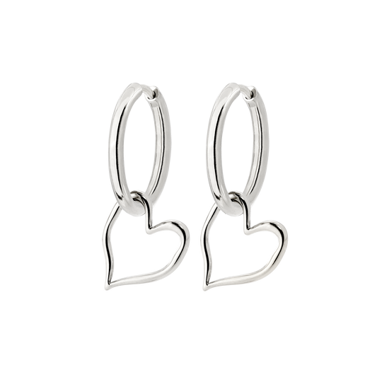 Melting Heart Hoop Set Medium Silber