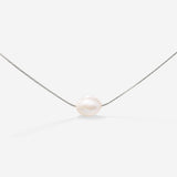 Minimalist Pearl Necklace Silber
