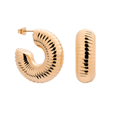 Spiral of Love Hoop Studs Large Roségold