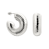 Spiral of Love Hoop Studs Large Silber