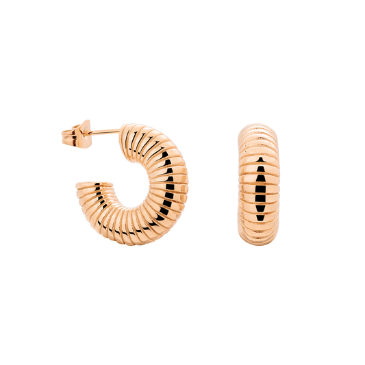 Spiral of Love Hoop Studs Small Roségold