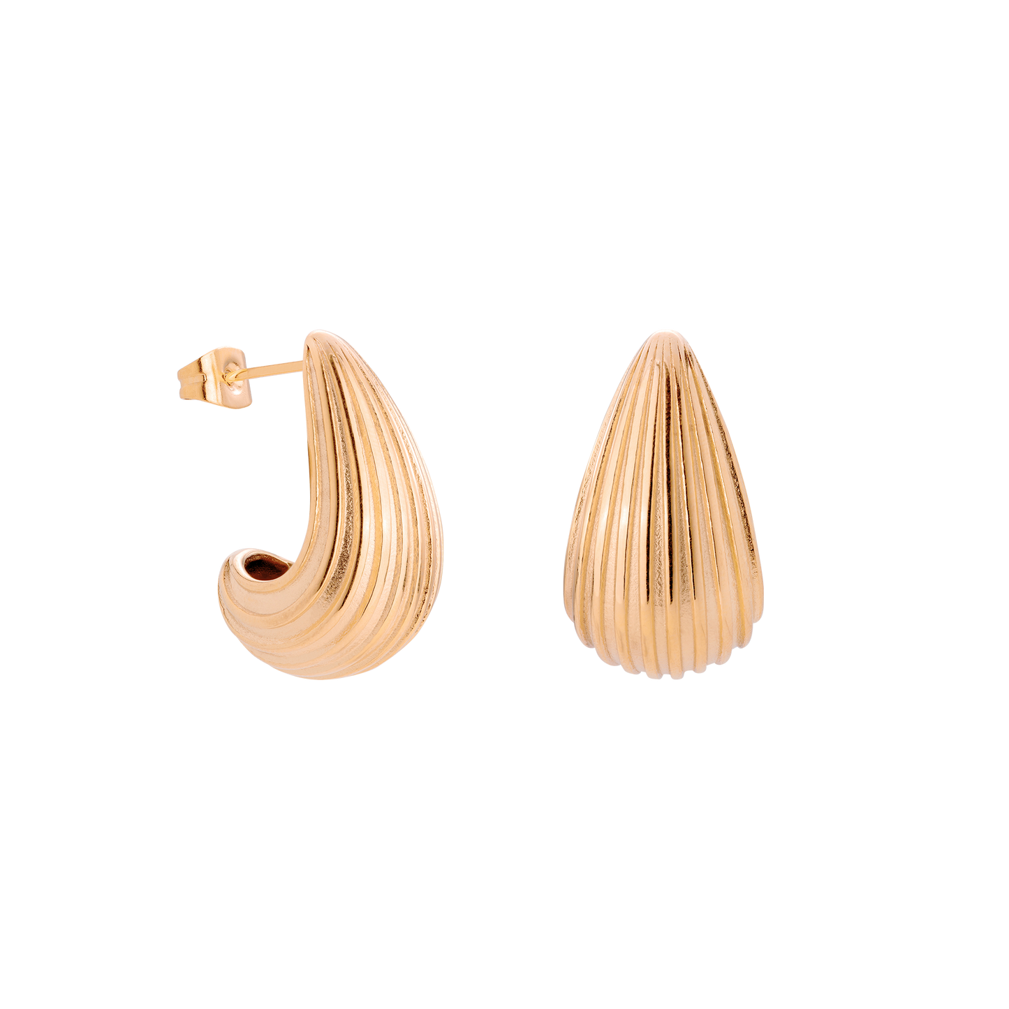 Textured Droplet Studs Small Roségold