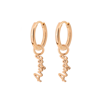 The Angel Hoop Set Small Roségold