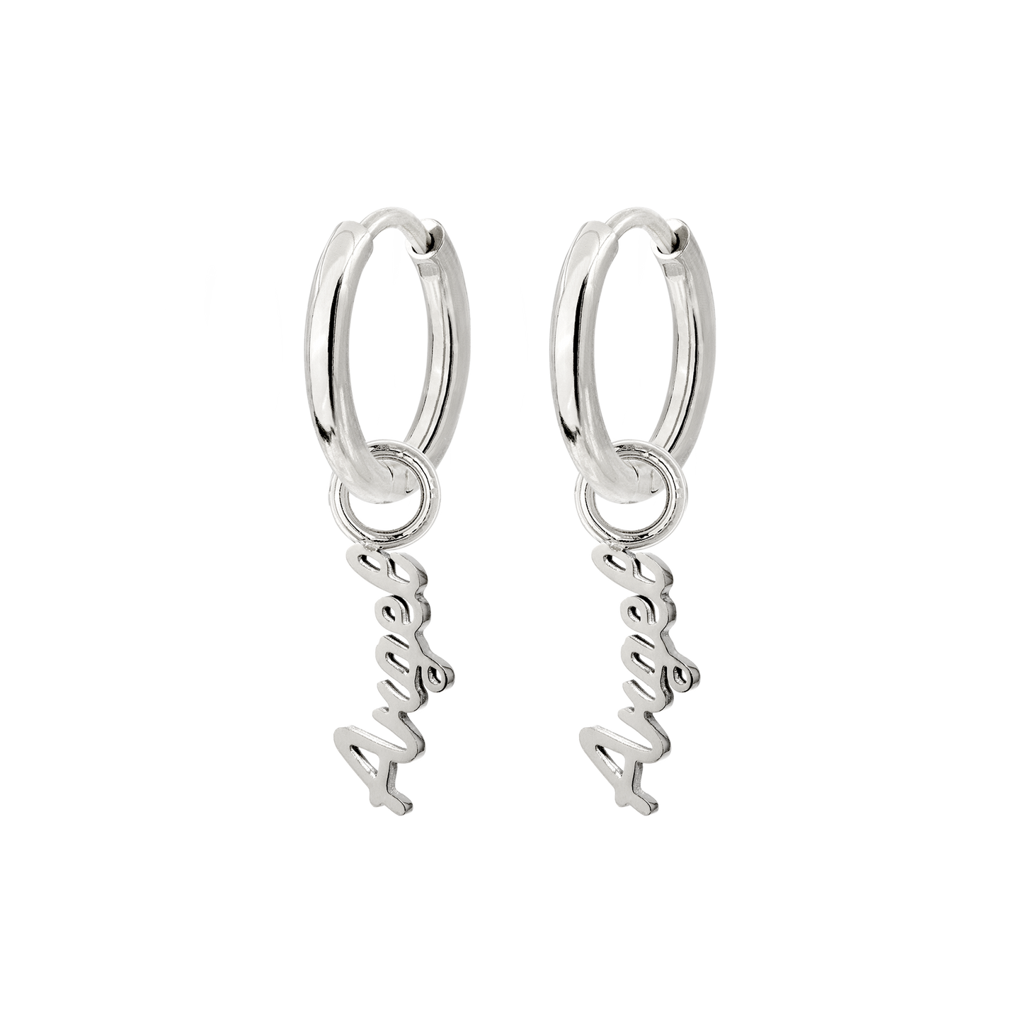 The Angel Hoop Set Small Silber