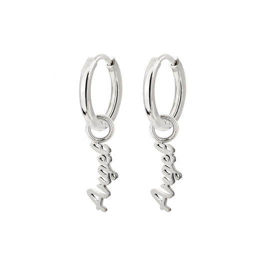 The Angel Hoop Set Small Silber