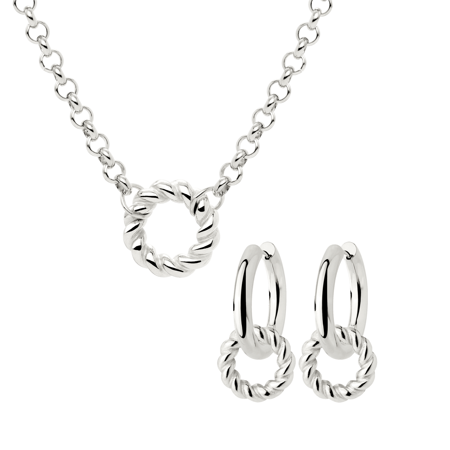 Twisted Donut Bundle Silber