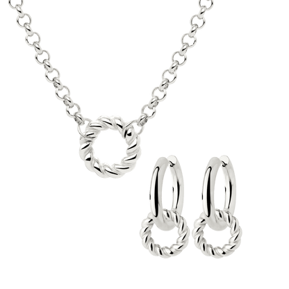 Twisted Donut Bundle Silber