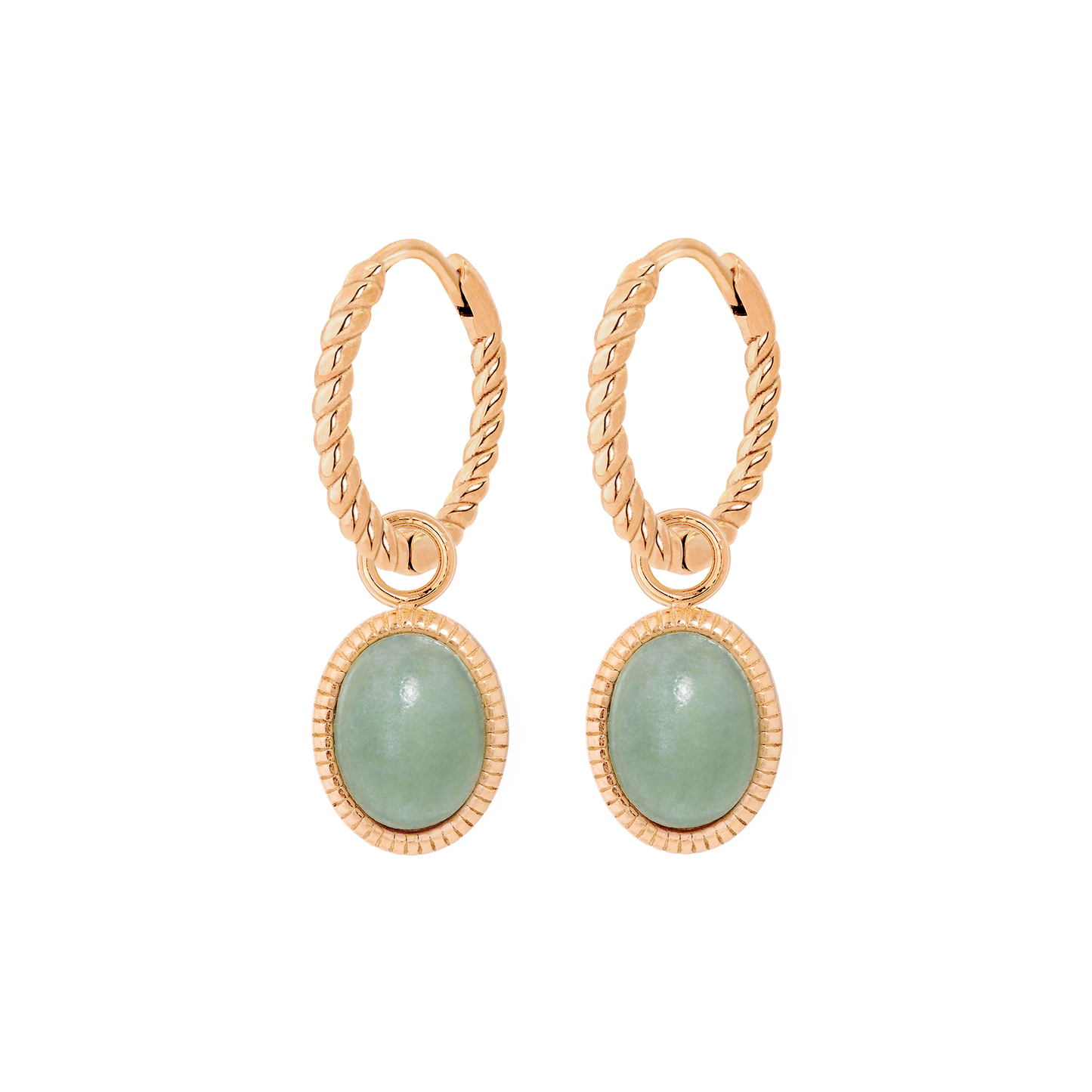 Vintage Tones Twisted Hoop Set Small Roségold