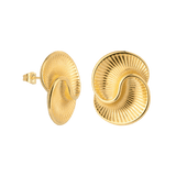 Winding Spiral Studs Gold
