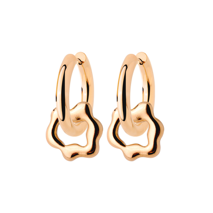 Chunky Melting Donut Hoop Set Medium Roségold