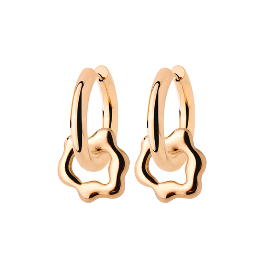 Chunky Melting Donut Hoop Set Medium Roségold