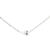 Flowy Heart Necklace Silber