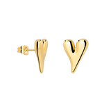 Flowy Heart Studs Small Gold